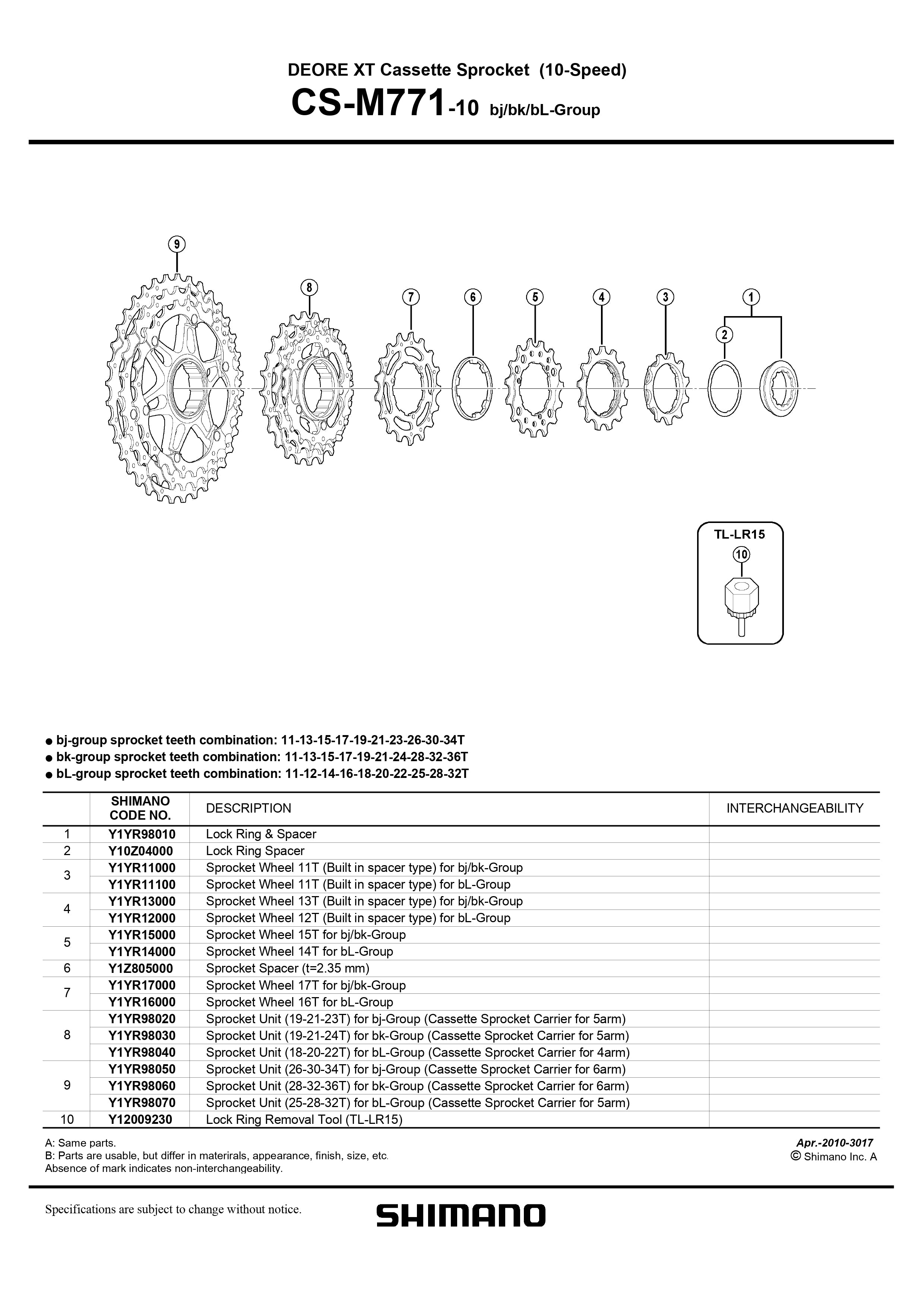 Shimano Deore XT CS-M771 Cassette - Thumbnail 5