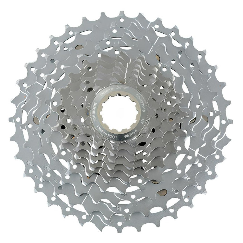 SHIMANO Deore XT CS-M771 Silver Cassette 10-Speed-Pit Crew Cycles