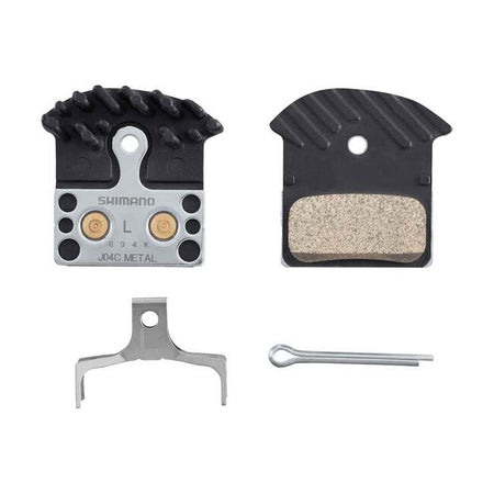 SHIMANO Disc Brake Pads Metal with Cooling Fins Road 1-Pair-Pit Crew Cycles