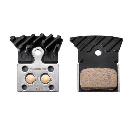 SHIMANO Disc Brake Pads Metal with Cooling Fins Road 1-Pair-Pit Crew Cycles