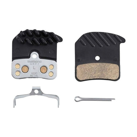 SHIMANO Disc Brake Pads Metal with Cooling Fins Road 1-Pair-Pit Crew Cycles