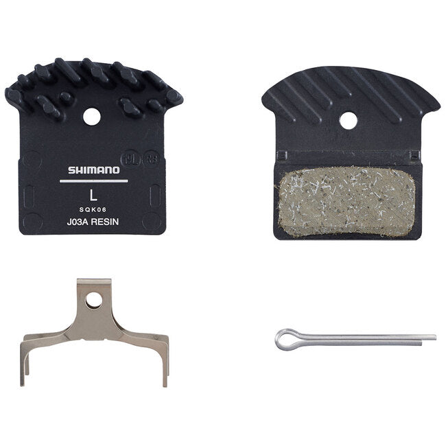 SHIMANO Disc Brake Resin Pads with Cooling Fins 1 Pair-Pit Crew Cycles