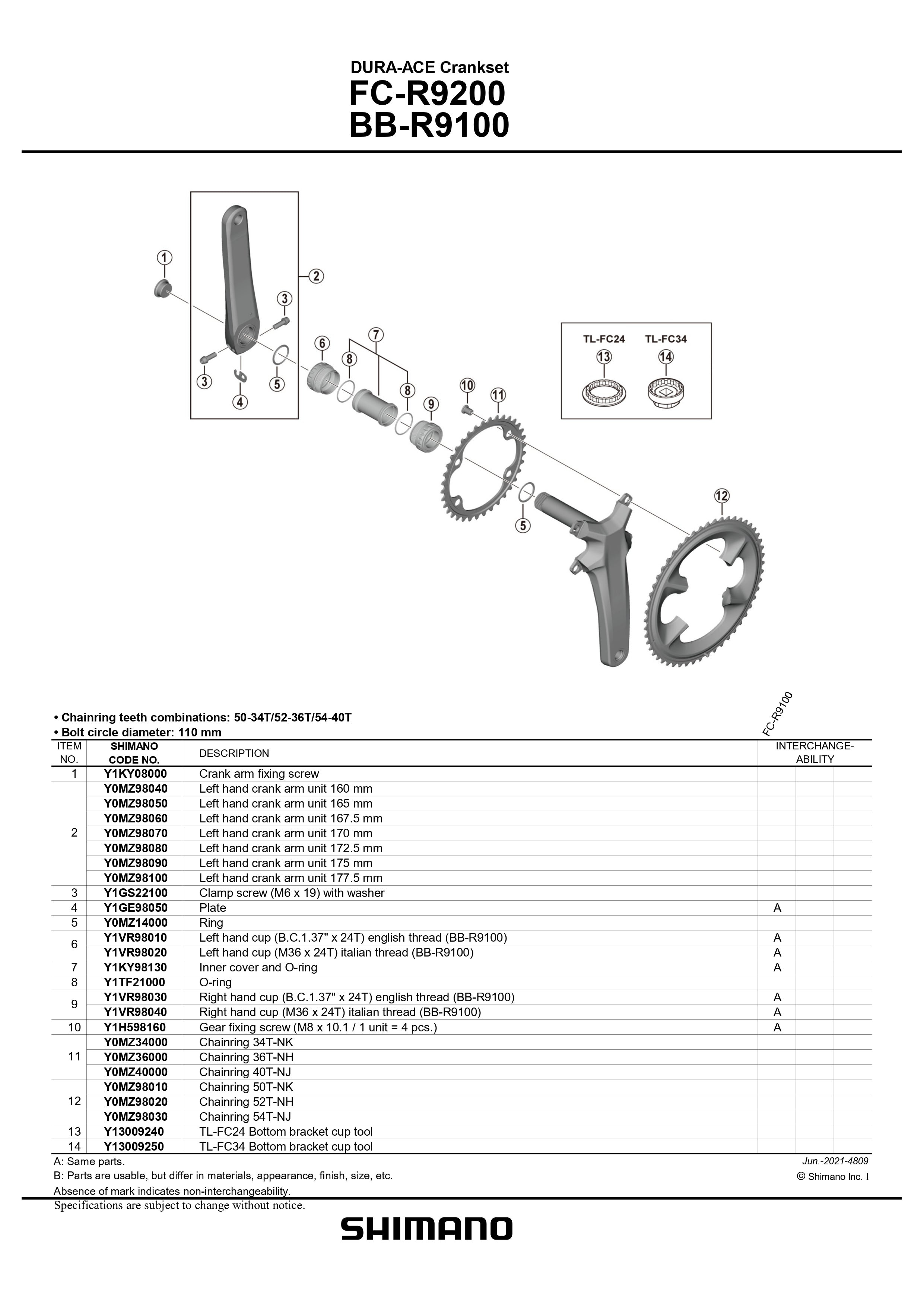 SHIMANO Dura Ace FC-R9200 Crankset Left Hand Crank Arm Unit-Pit Crew Cycles