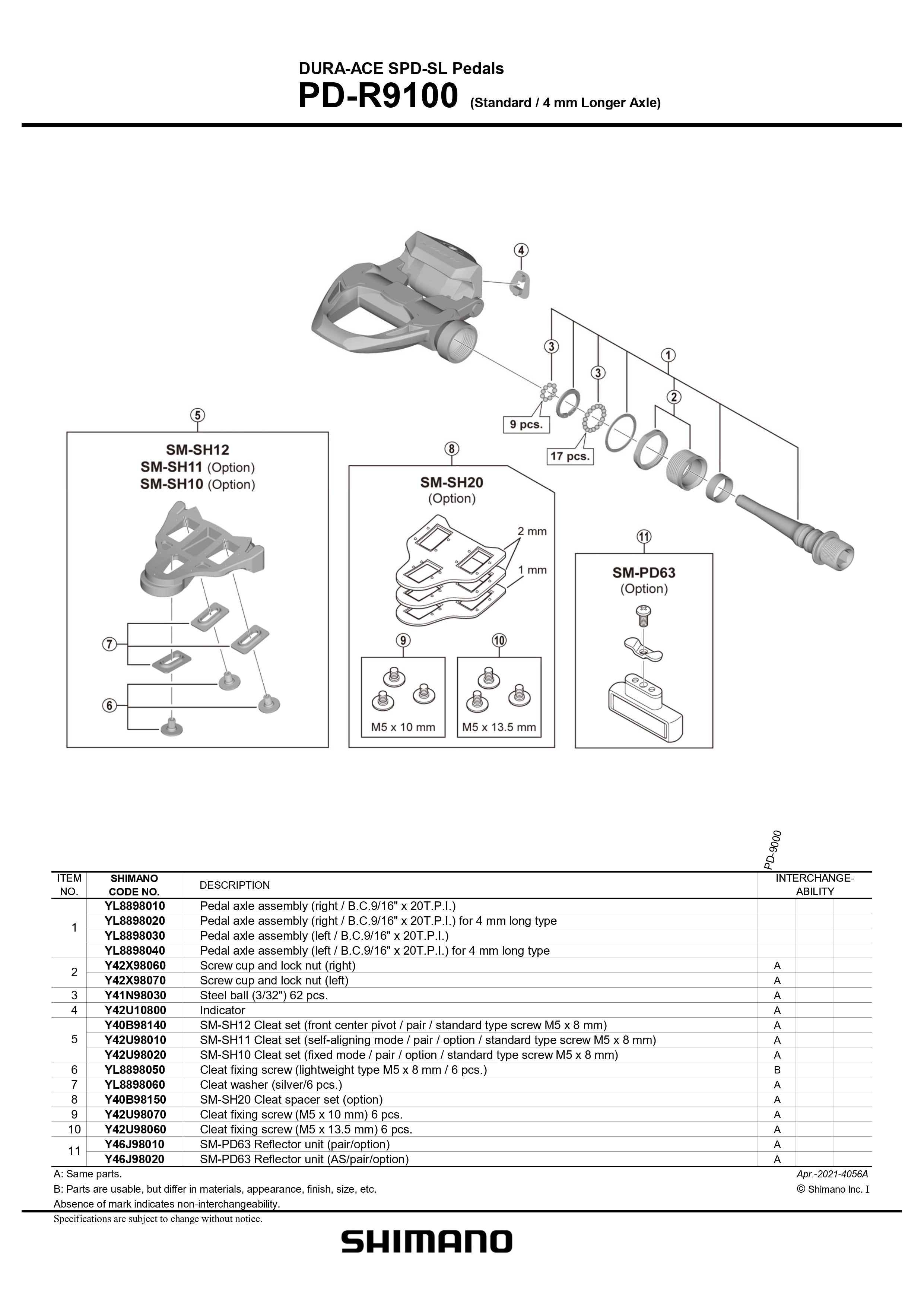SHIMANO Dura-Ace PD-R9100 SPD-SL Road Pedals with Cleat-Pit Crew Cycles