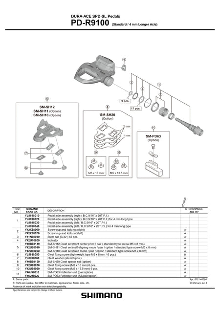 SHIMANO Dura-Ace PD-R9100 SPD-SL Road Pedals with Cleat-Pit Crew Cycles