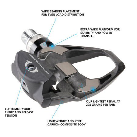 SHIMANO Dura-Ace PD-R9100 SPD-SL Road Pedals with Cleat-Pit Crew Cycles