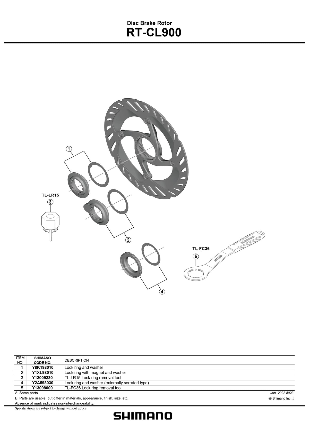 SHIMANO Dura-Ace RT-CL900 Disc Brake Centerlock Rotor-Pit Crew Cycles