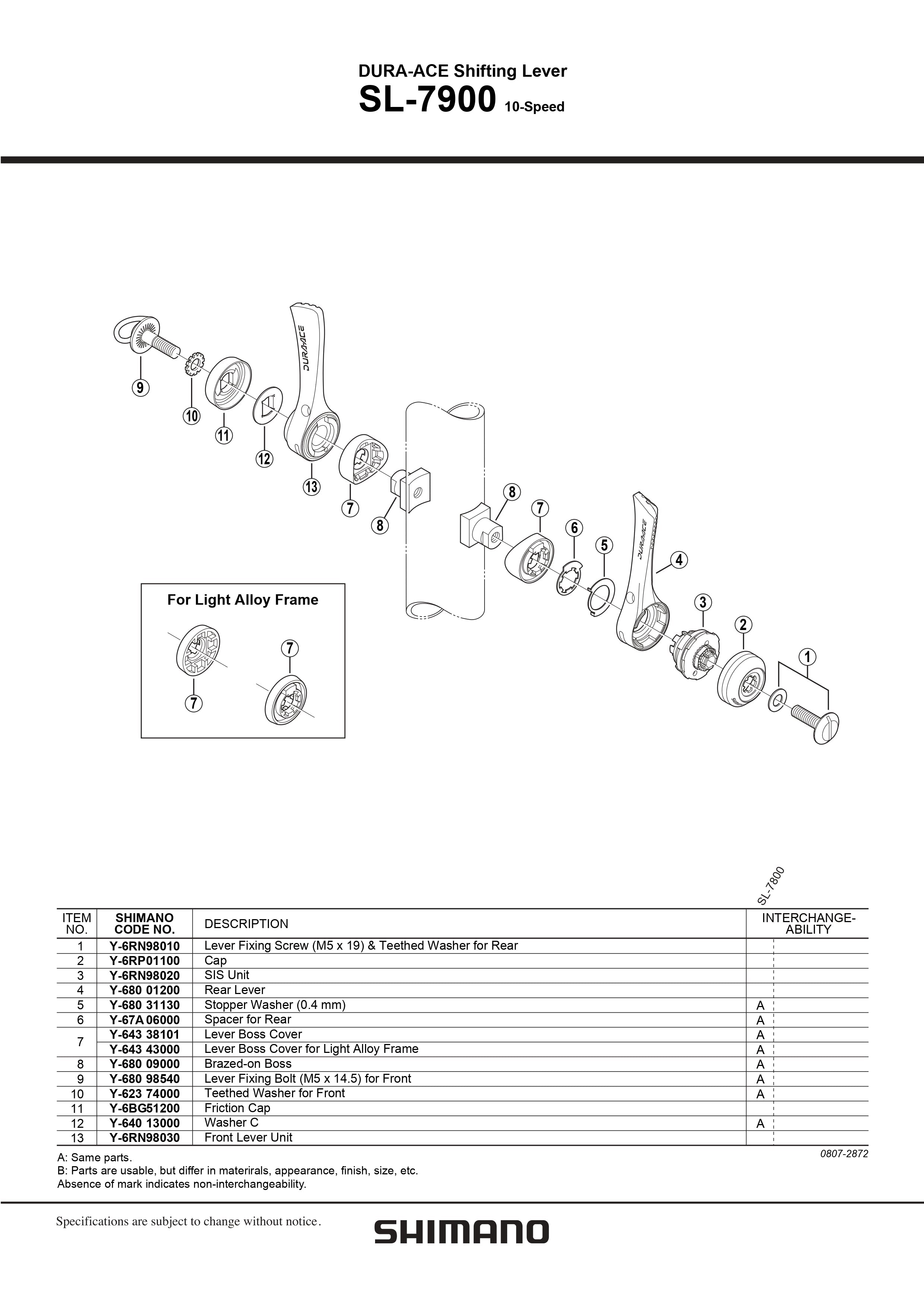 SHIMANO Dura-Ace SL-7900 Shifter Lever 10-Speed Fixing Screw and Washer for  Rear - M5 x 19mm - Y6RN98010