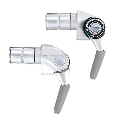 SHIMANO Dura-Ace SL-BS77 Silver Bar End Shifters 2/3x9-Speed-Pit Crew Cycles