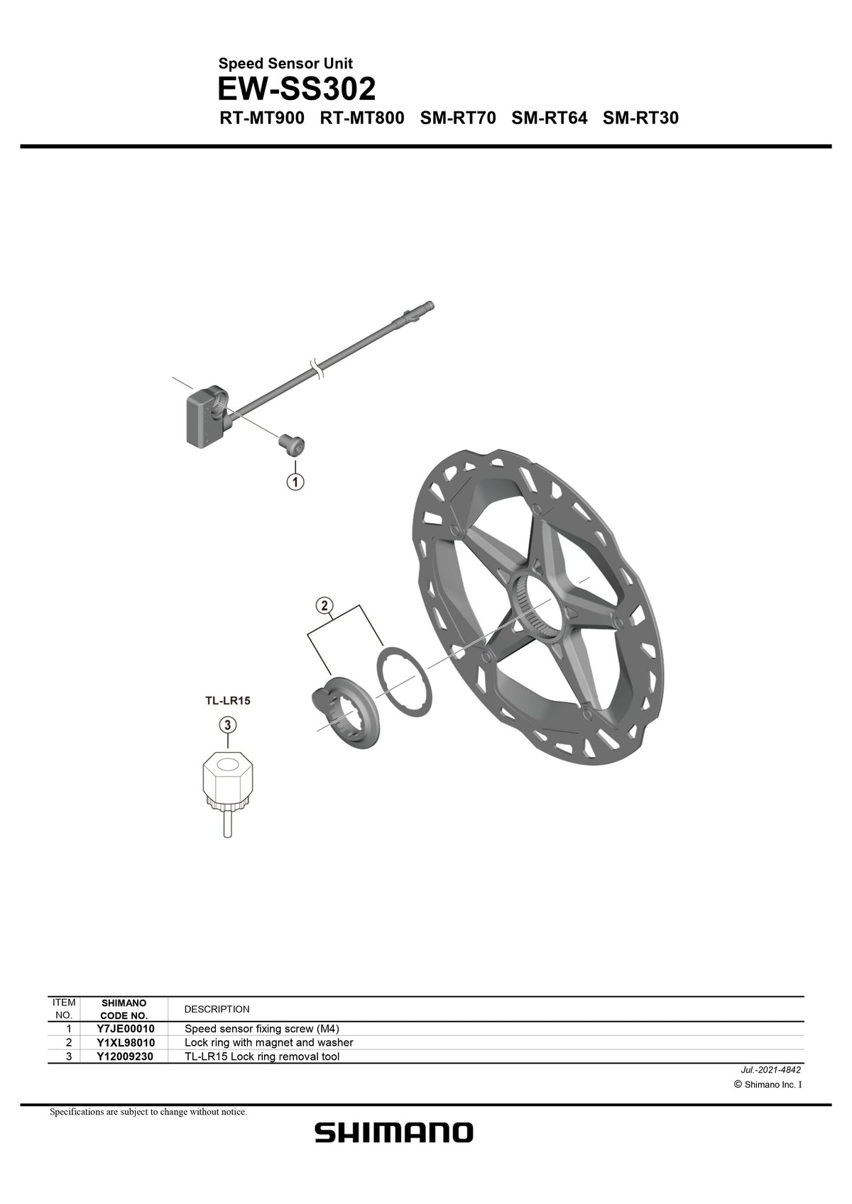 SHIMANO EW-SS302 E-Tube Speed Sensor Unit-Pit Crew Cycles