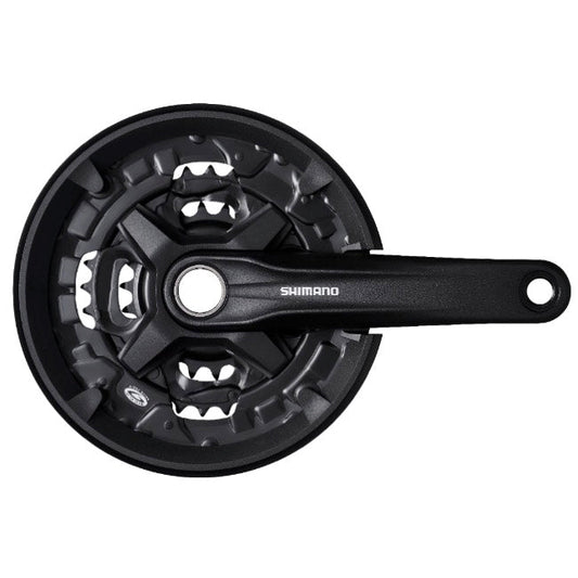 SHIMANO FC-MT210-3 3x9-Speed Black Crankset with Chain Guard-Pit Crew Cycles