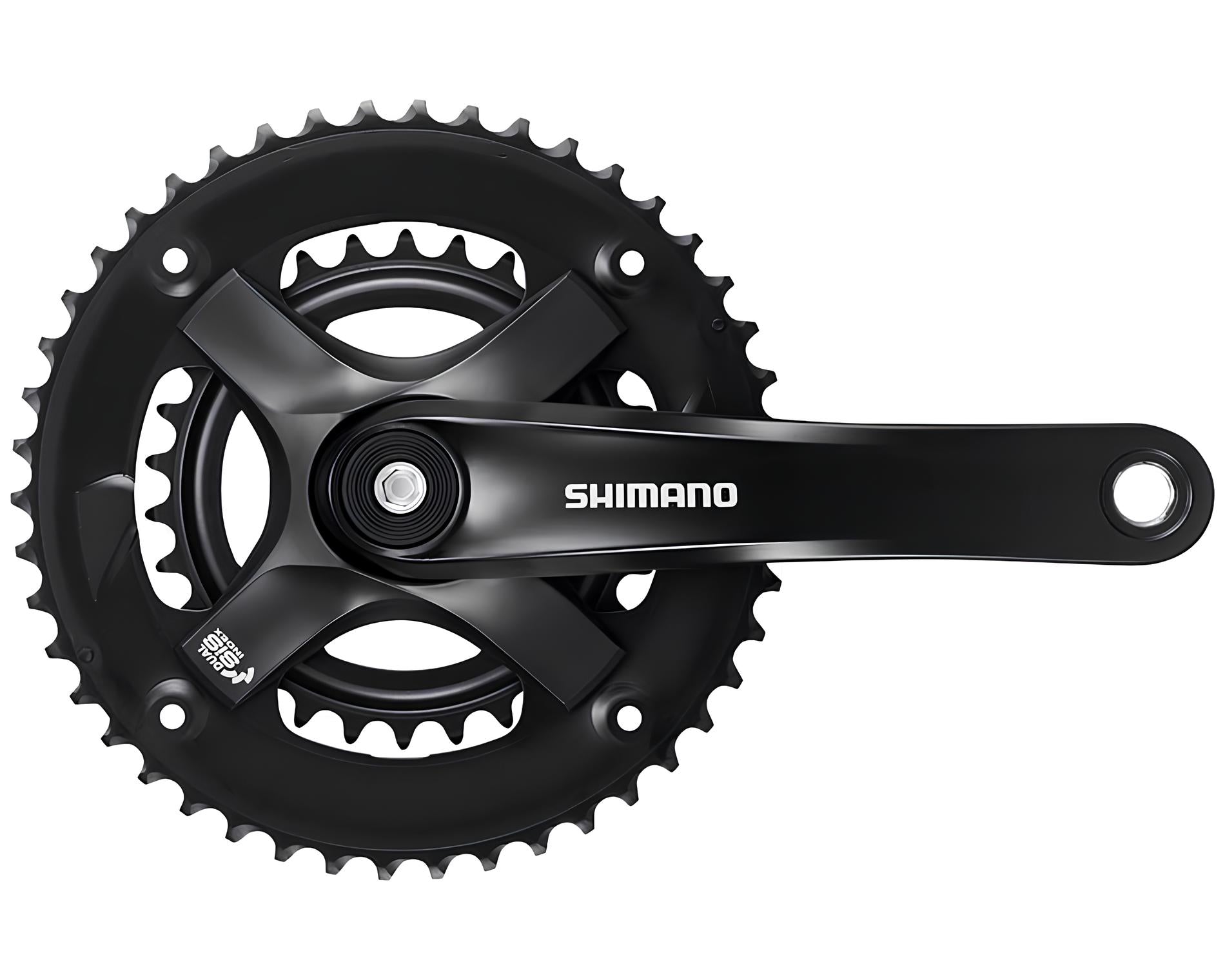 SHIMANO, FC-TY501-2, Crankset, Black, 2x7/8-Speed, Square Taper-Pit Crew Cycles