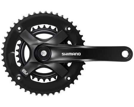 SHIMANO, FC-TY501-2, Crankset, Black, 2x7/8-Speed, Square Taper-Pit Crew Cycles