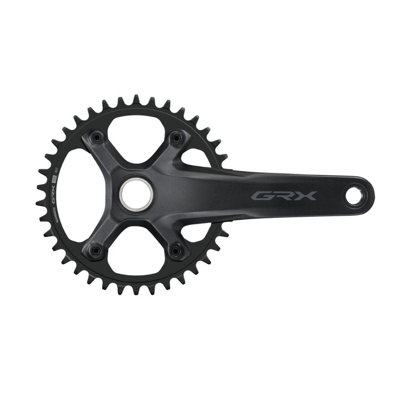 SHIMANO GRX FC-RX610-1 Hollowtech II Black Crankset 1x12-Speed-Pit Crew Cycles