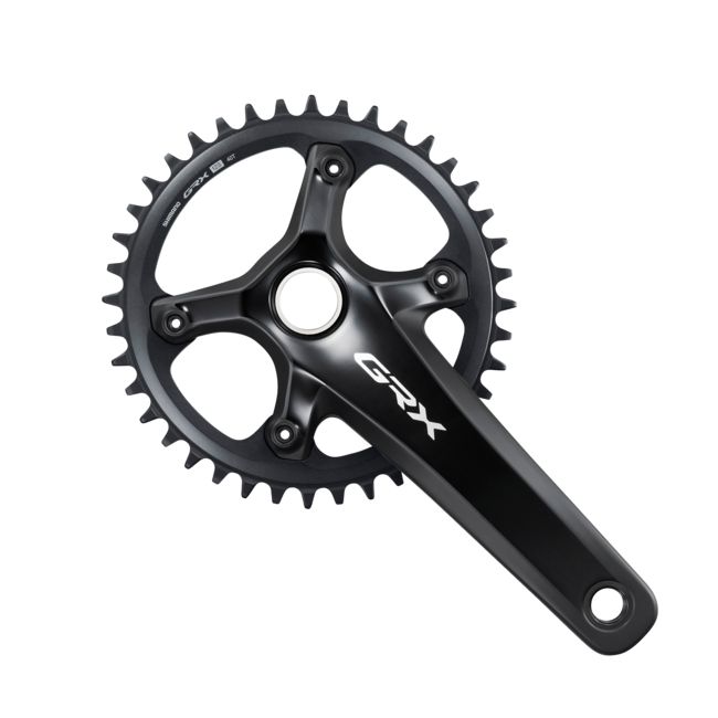 SHIMANO GRX FC-RX820-1 Hollowtech II Black Crankset 1x12-Speed-Pit Crew Cycles