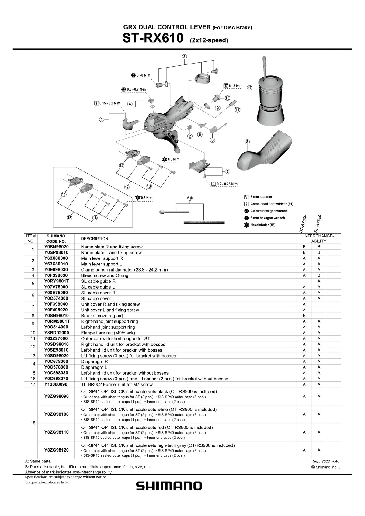 SHIMANO GRX ST-RX610 Dual Control Lever Bracket Covers Pair - Y0SN98010-Pit Crew Cycles