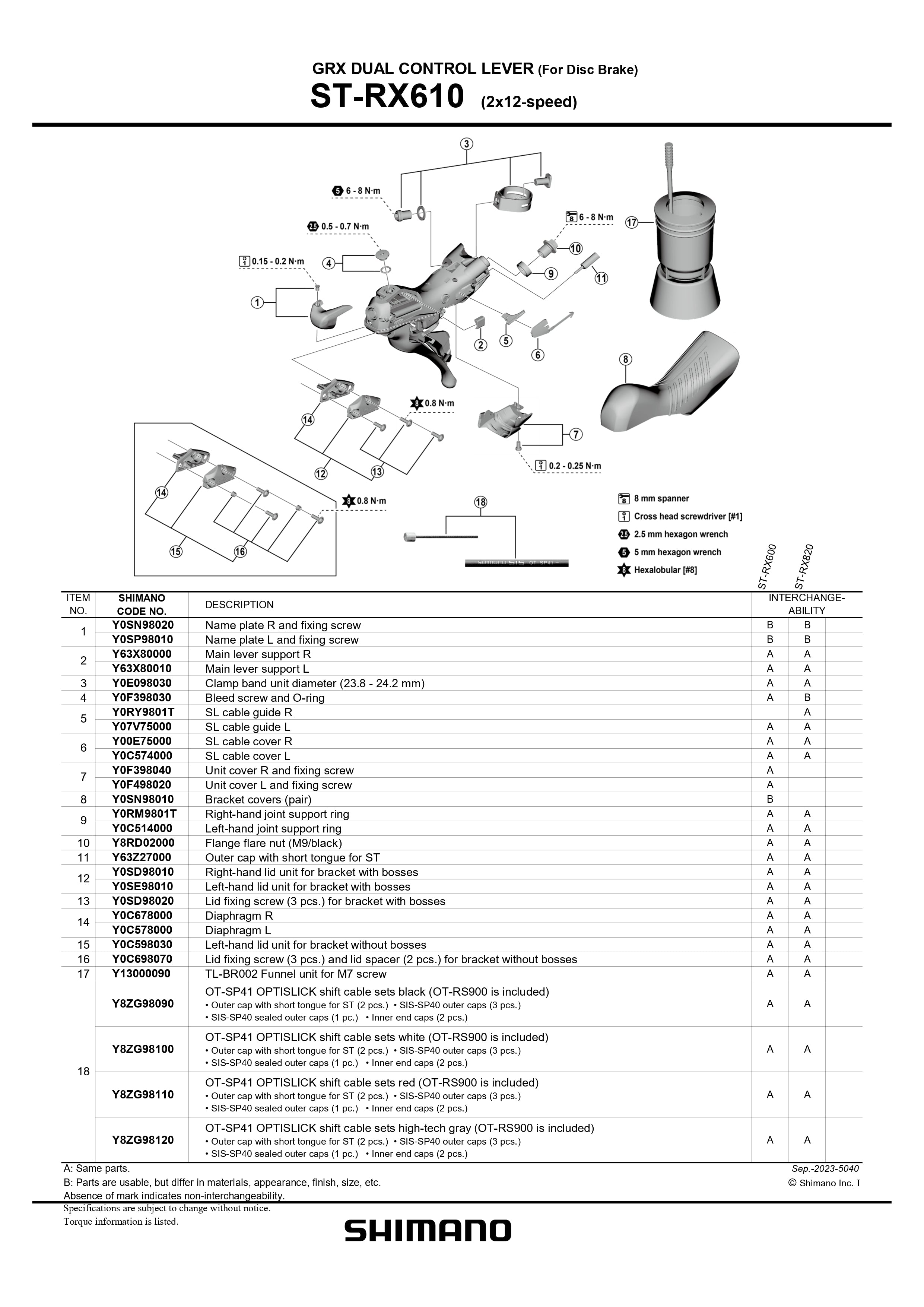 SHIMANO GRX ST-RX610 Dual Control Lever Bracket Covers Pair - Y0SN98010-Pit Crew Cycles