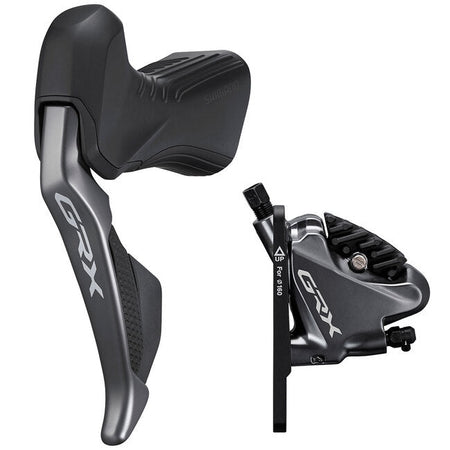 SHIMANO GRX ST-RX815 Di2 Hydraulic Disc Brake/Shift Lever Kit Flat Mount 2x11-Speed with Caliper-Pit Crew Cycles