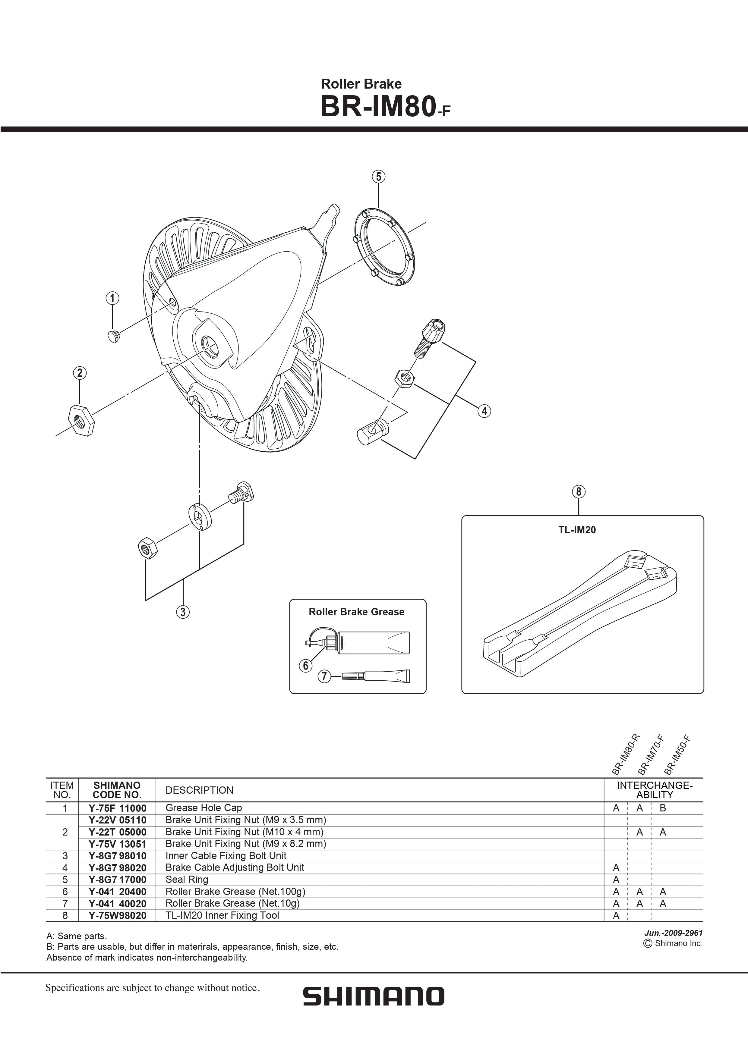 SHIMANO Nexus BR-IM80-F Roller Brake Inner Cable Fixing Bolt Unit 4-Piston - Y8G798010-Pit Crew Cycles