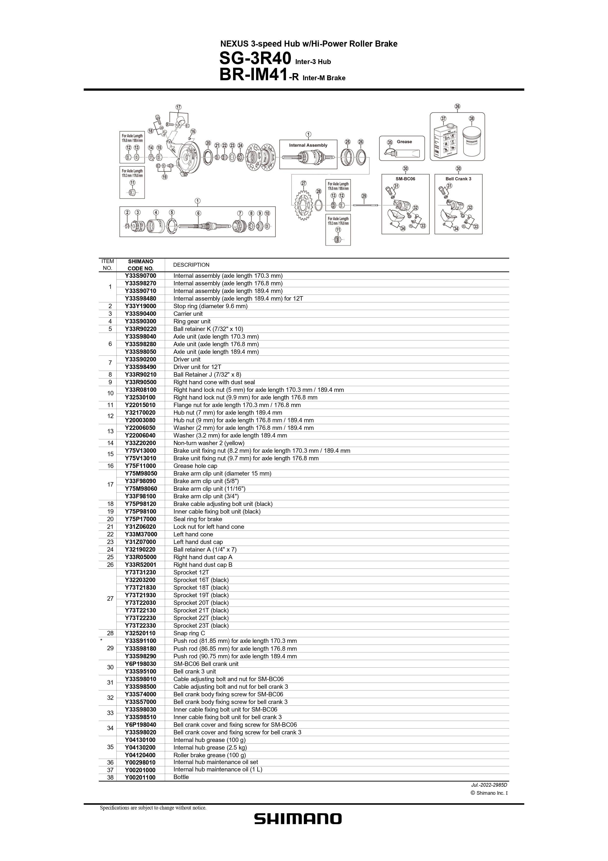 Shimano nexus 3 speed sales manual