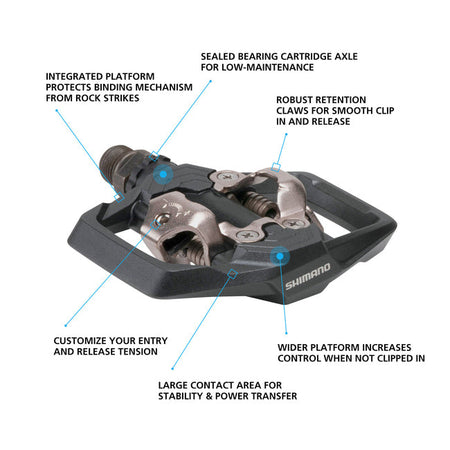 SHIMANO PD-ME700 SPD Trail Pedals-Pit Crew Cycles