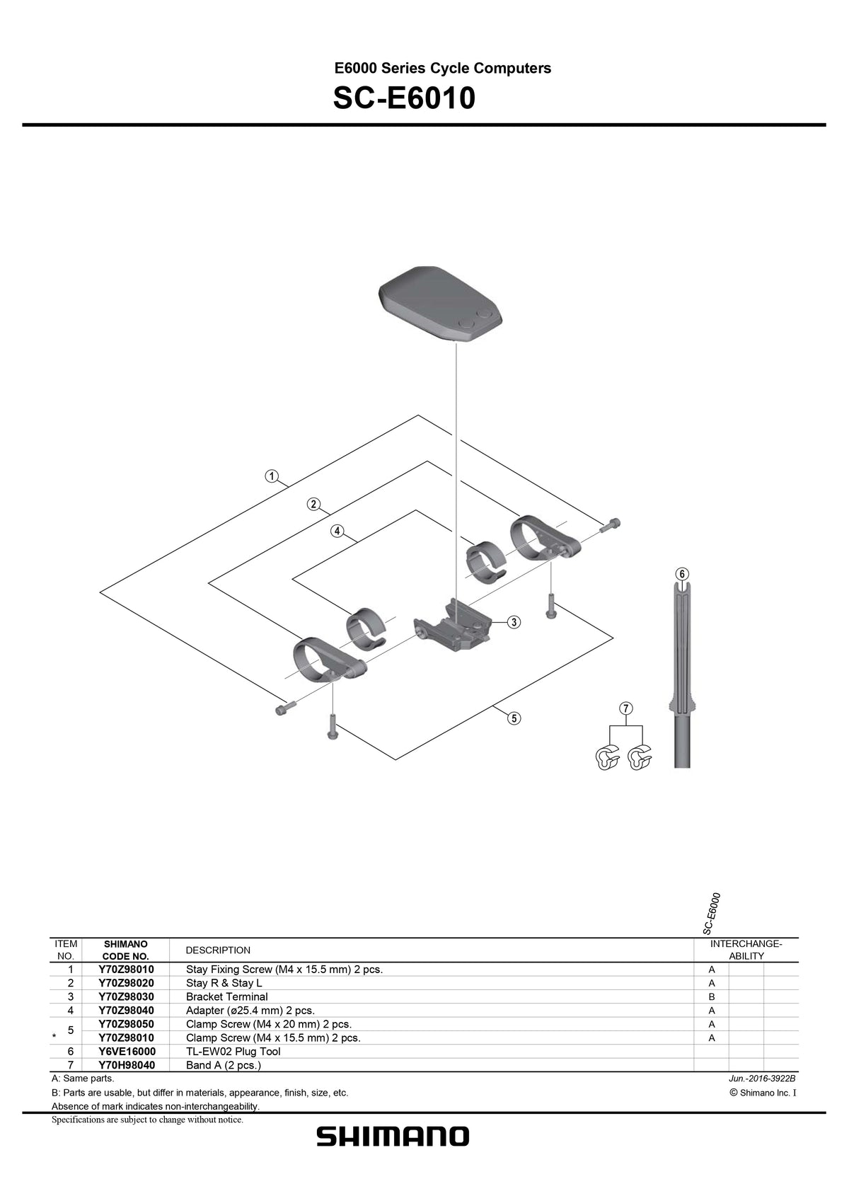 SHIMANO SC-E6010 Series Cycle Computers Clamp Screw M4 x 20 mm 2 pcs. - Y70Z98050-Pit Crew Cycles