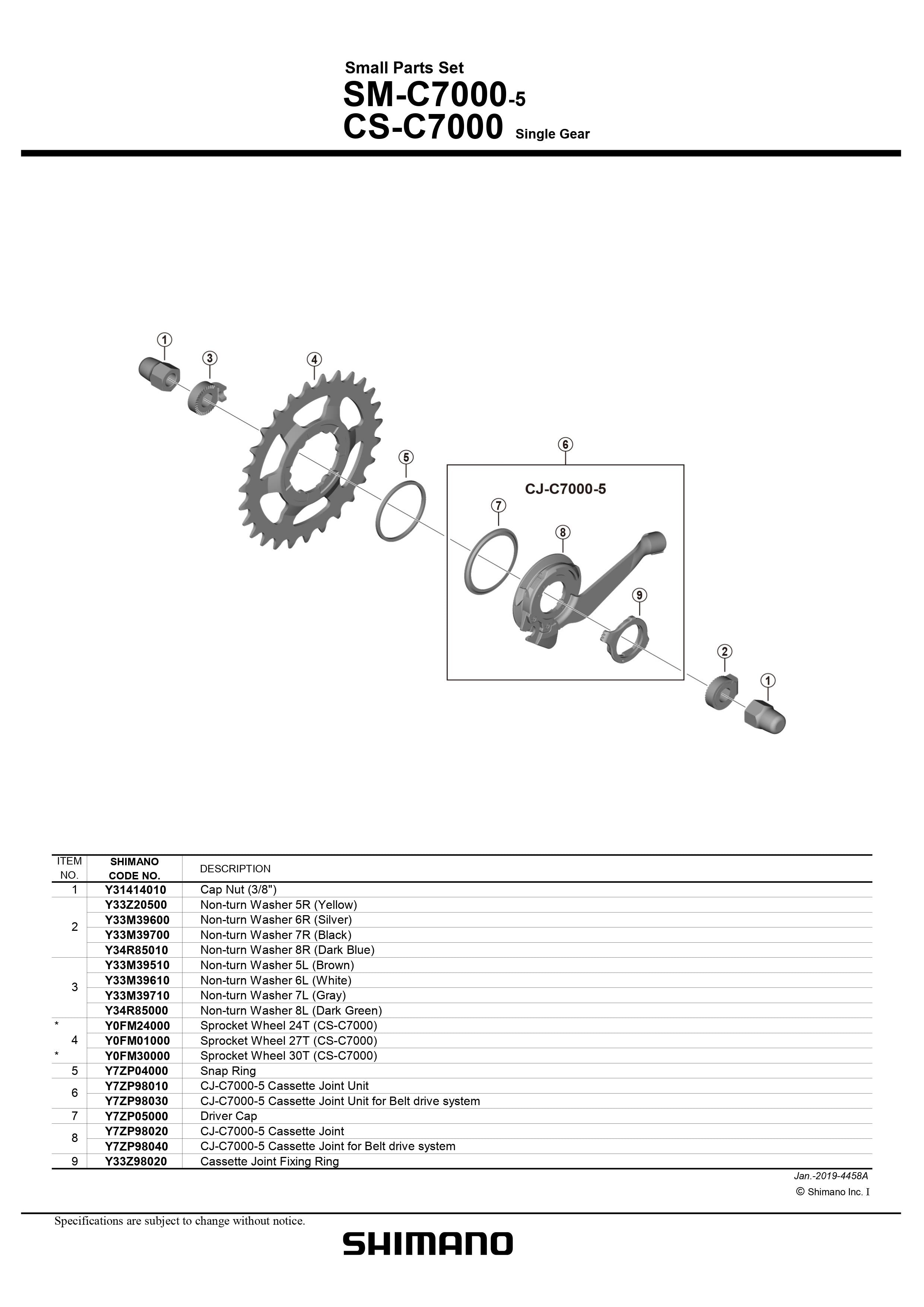 SHIMANO SM-C7000 Snap Ring - Y7ZP04000-Pit Crew Cycles