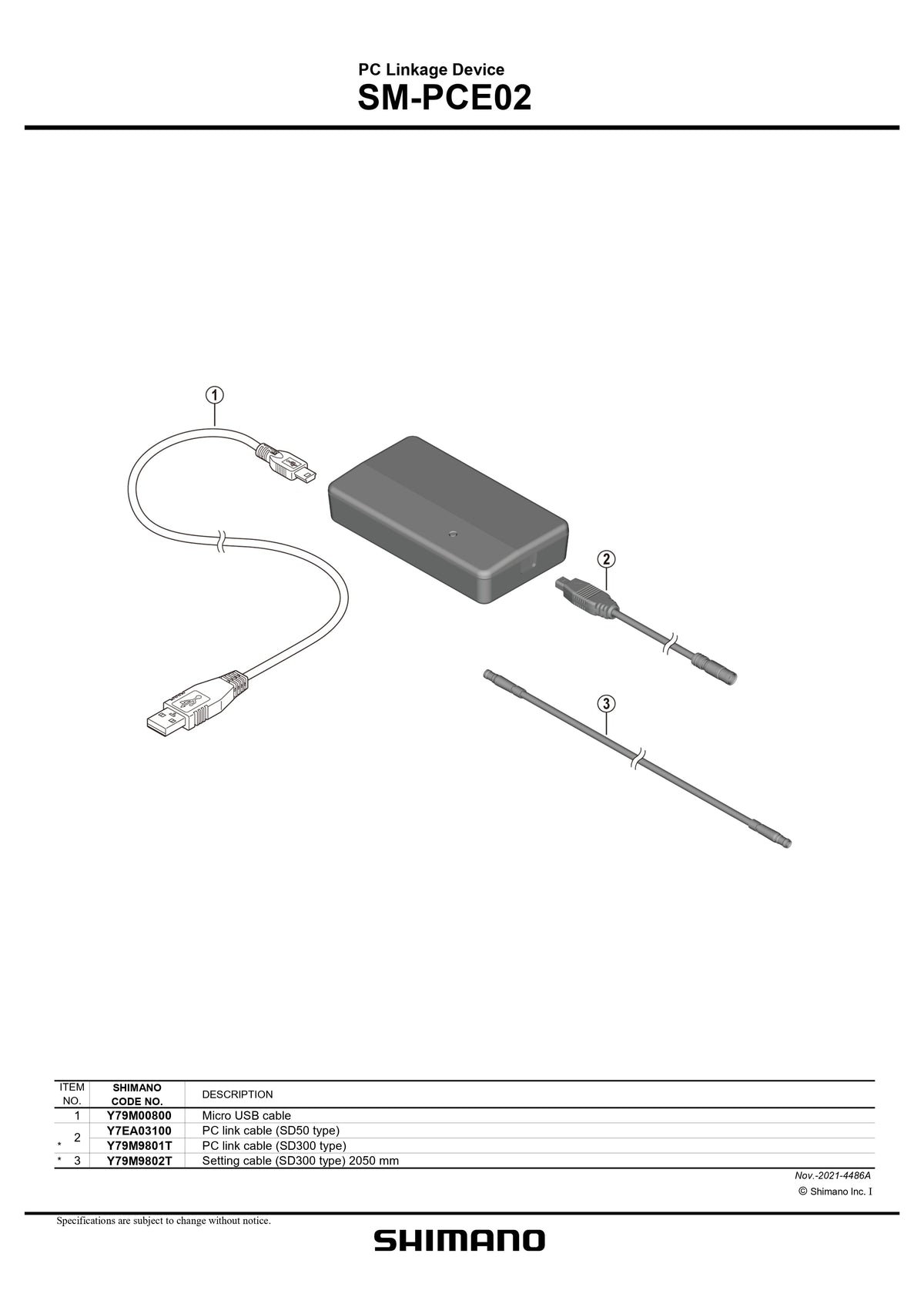 SHIMANO SM-PCE02 e-Bike PC Link Cable SD300 2050mm-Pit Crew Cycles
