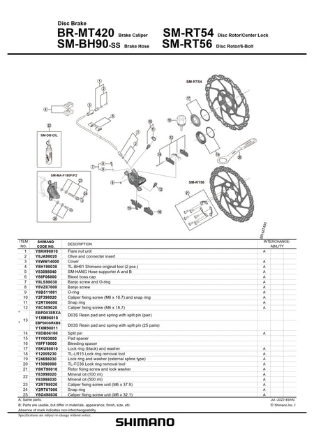 SHIMANO SM-RT56 6-Bolt Disc Brake Rotor-Pit Crew Cycles