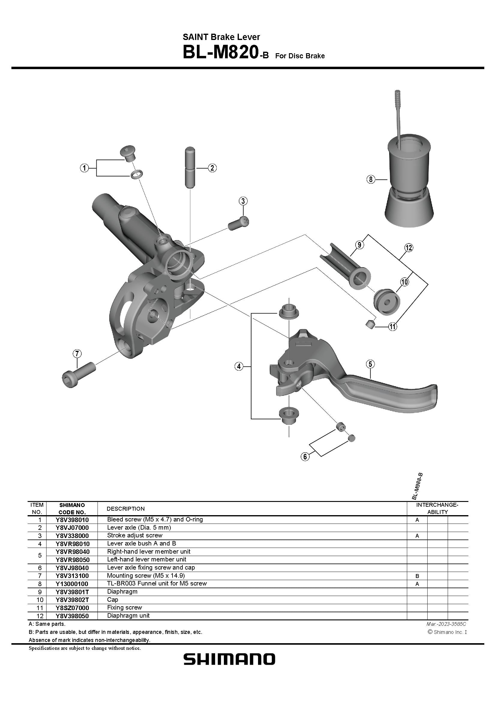 Shimano hydraulic sales disc brake lever