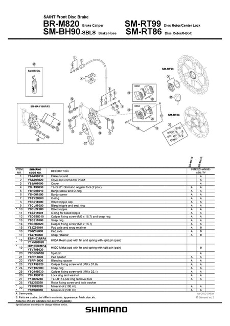 SHIMANO Saint BL-M820-B/ BR-M820 Hydraulic Disc Brake Sets 4 -Piston-Pit Crew Cycles