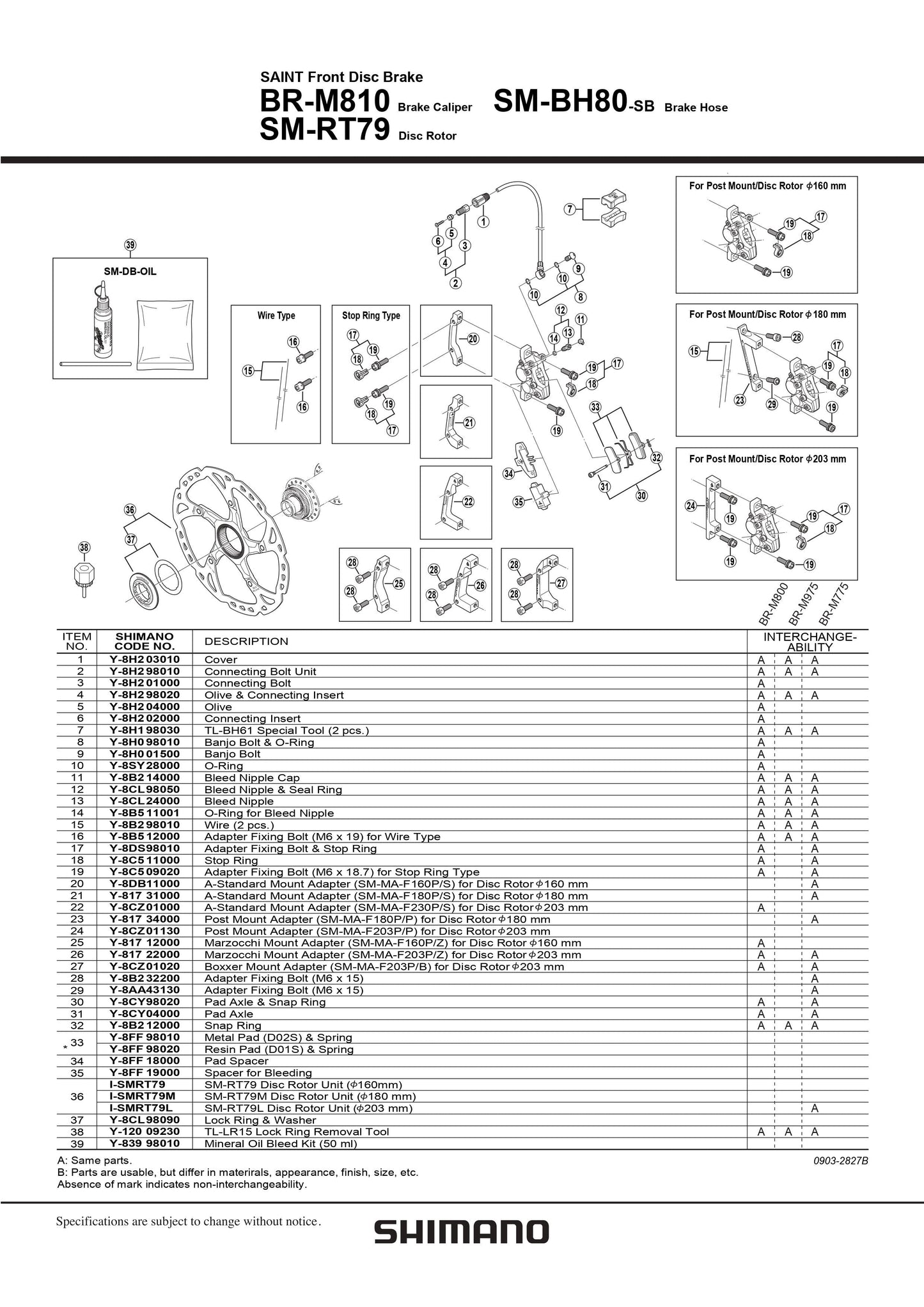 SHIMANO Saint BR-M810 Disc Brake Caliper Spacer for Bleeding 4-Piston - Y8FF19000-Pit Crew Cycles