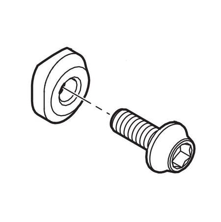 SHIMANO Sora FD-3500 Front Derailleur Clamp Bolt M5 x 15.2 and Radius Washer for Brazed-on Type - Y5NG98040-Pit Crew Cycles