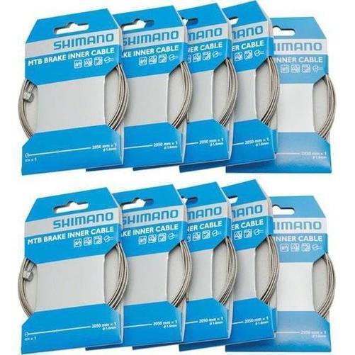 SHIMANO Stainless Steel MTB/Road Brake Inner Cable Pack of 10 - Y80098410-Pit Crew Cycles