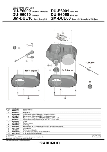 SHIMANO Steps DU-E6000 Toothed Washer - Y70L000M0-Pit Crew Cycles