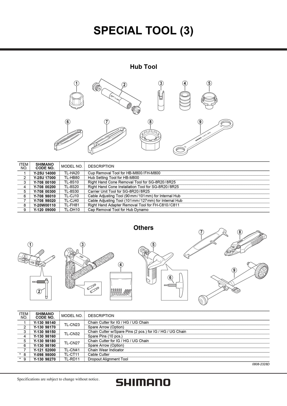 SHIMANO TL-8S30 Carrier Unit Tool for SG-8R20/8R25 - Y70800300-Pit Crew Cycles