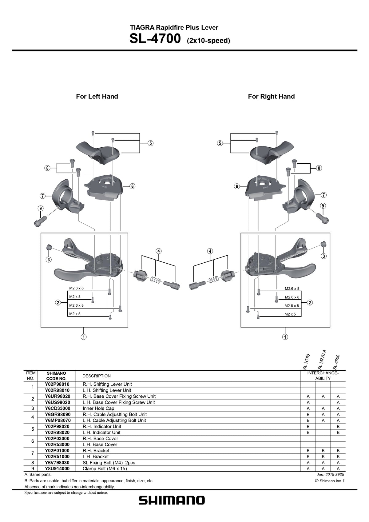 SHIMANO Tiagra SL-4700/SL-4703 Flat Bar Road Black Shifters 2/3x 10 Speed-Pit Crew Cycles