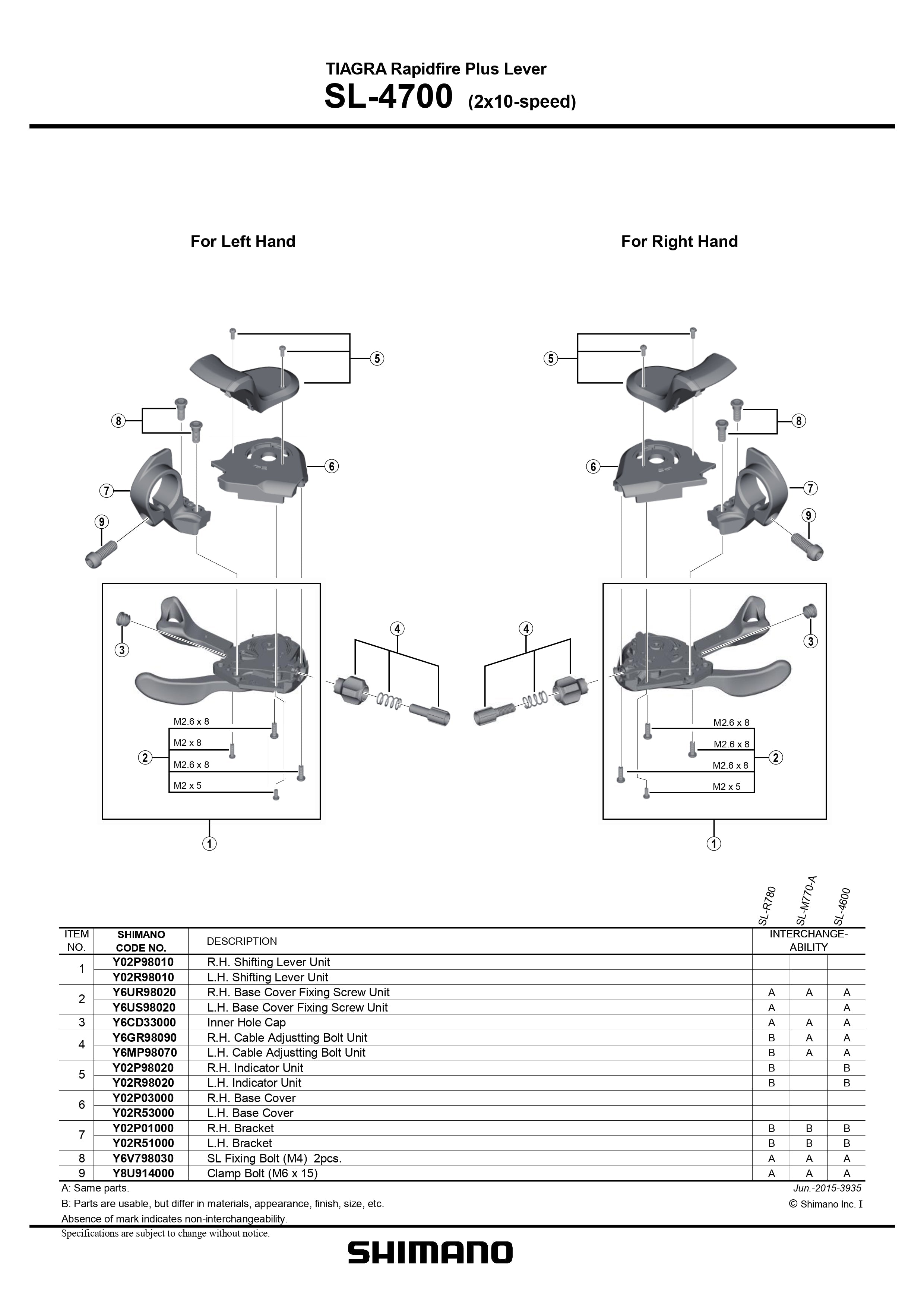 SHIMANO Tiagra SL-4700/SL-4703 Flat Bar Road Black Shifters 2/3x 10 Speed-Pit Crew Cycles