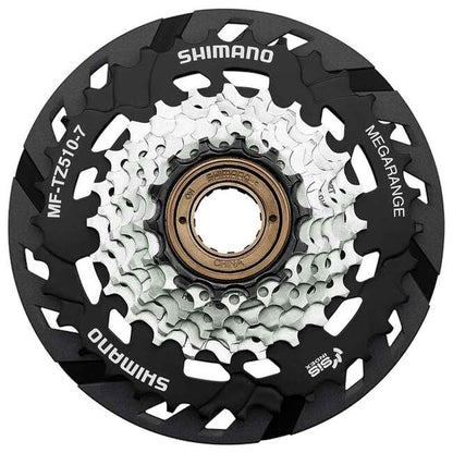 SHIMANO Tourney MF-TZ510 Silver/Black Freewheels 6/7-Speed-Pit Crew Cycles