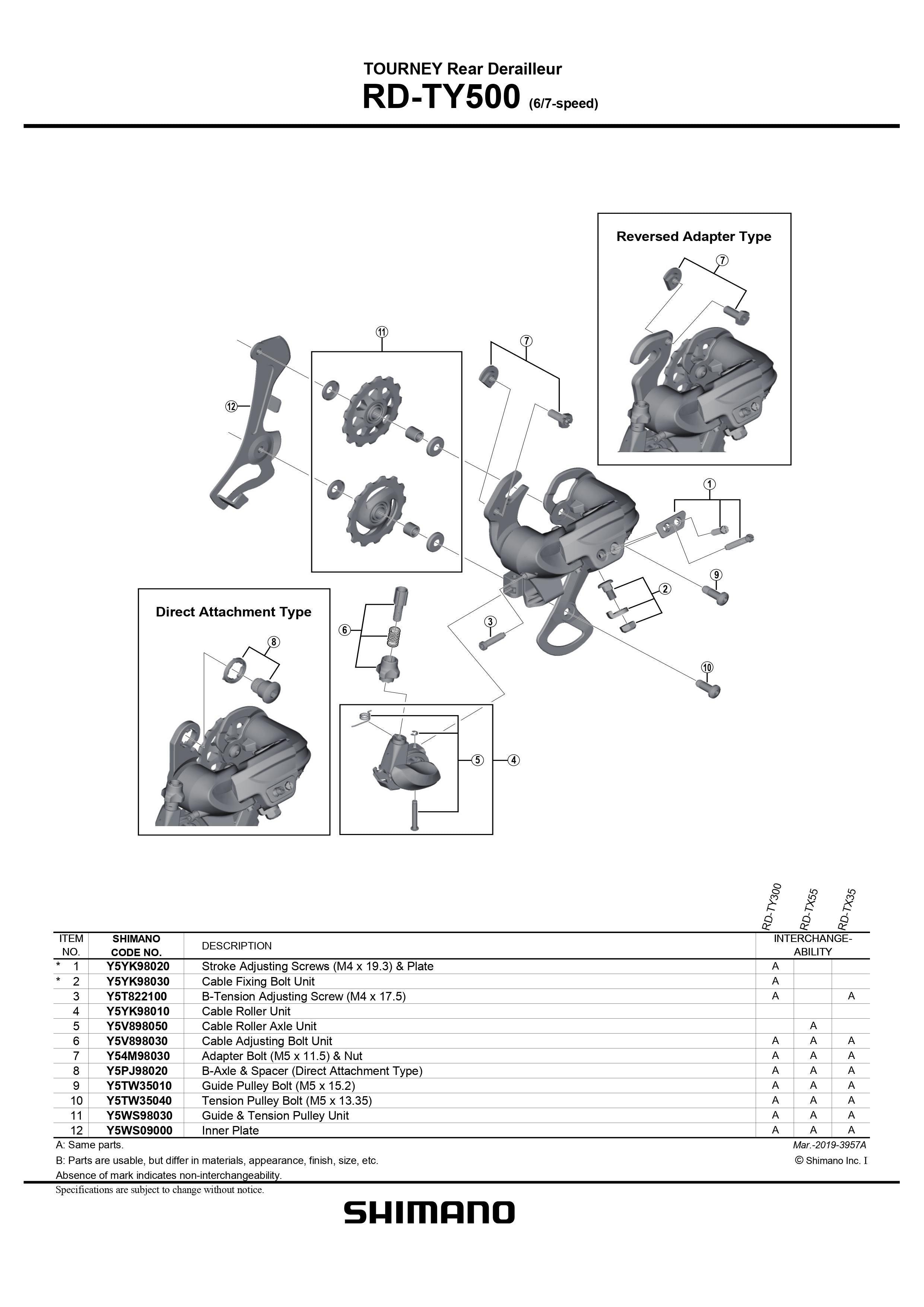 Shimano tourney shop ty 500