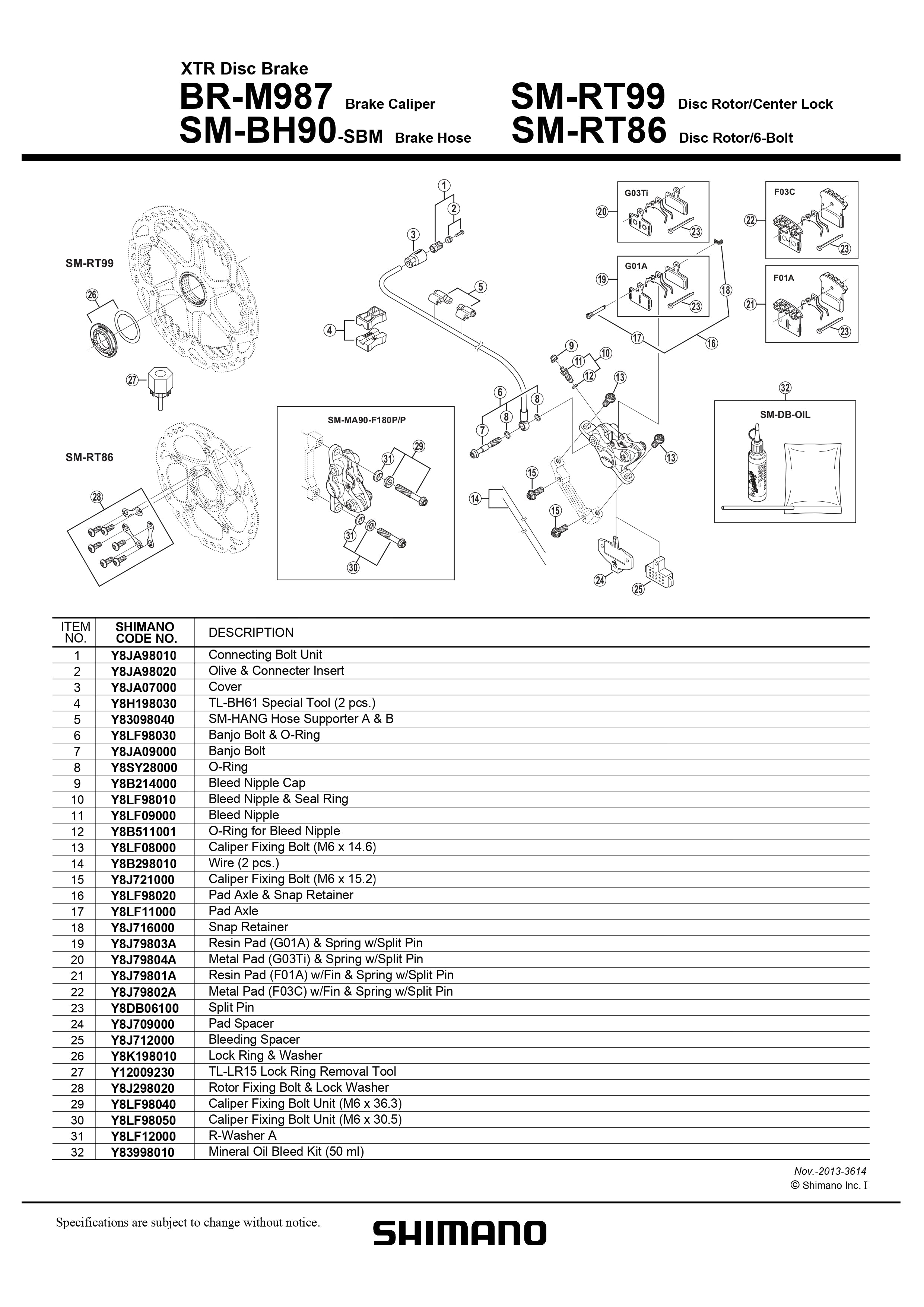 SHIMANO Ultegra BR-6810-F Brake Caliper Fixing Bolt Y 4-Piston - M6 x 27.3 - Y8LB000P0-Pit Crew Cycles