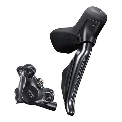 SHIMANO Ultegra Di2 R8170 Hydraulic Disc Brake/Shift Lever Kit Black Flat Mount Caliper Included Electronic Wireless-Pit Crew Cycles