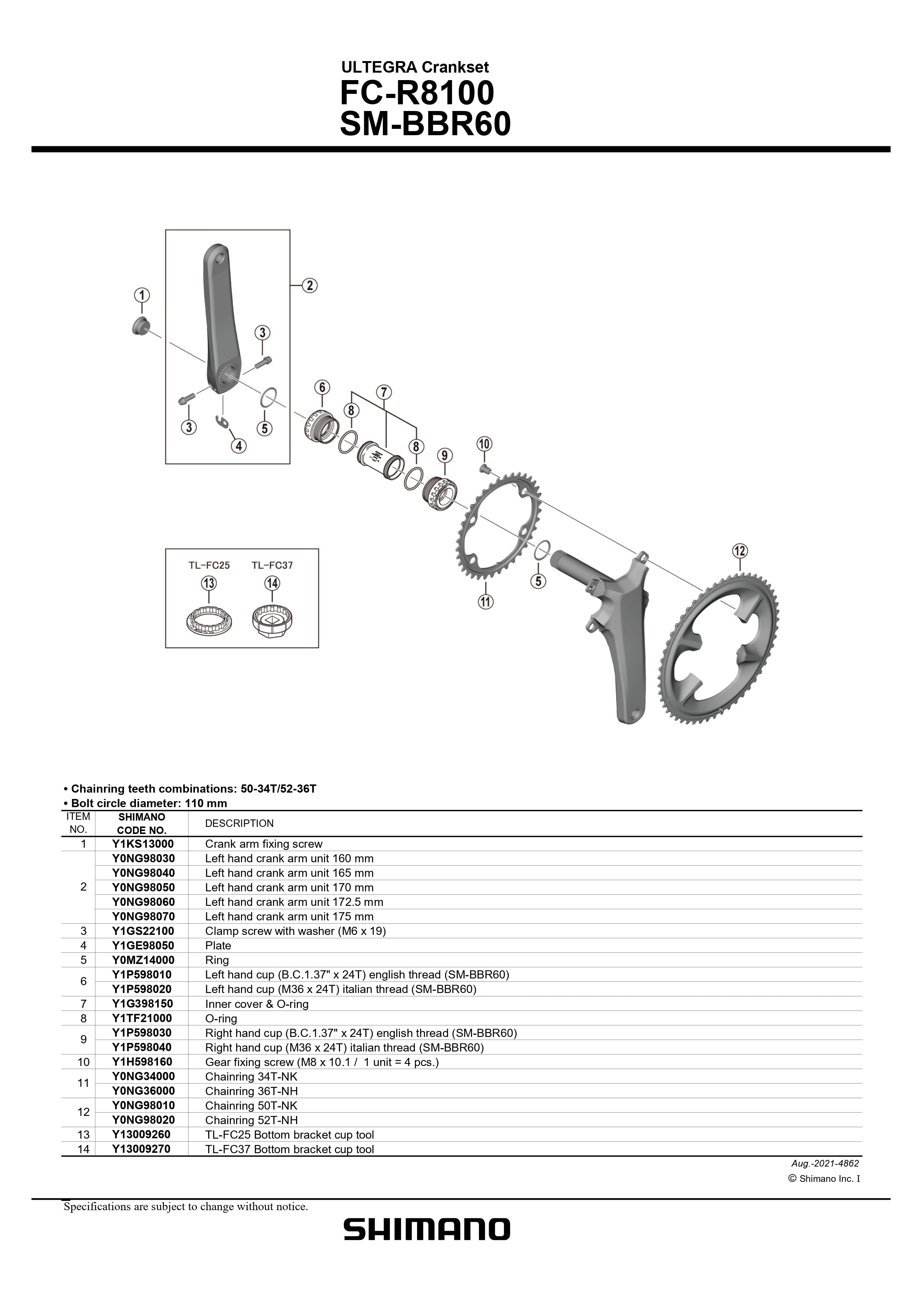 110mm BCD 5-Arm 34T Bike Chainring - Narrow Wide Round Chainring For Road Bikes (Black)