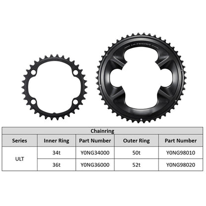 SHIMANO Ultegra FC-R8100-P Hollowtech II Power Meter Crankset 12-Speed No Chainrings-Pit Crew Cycles