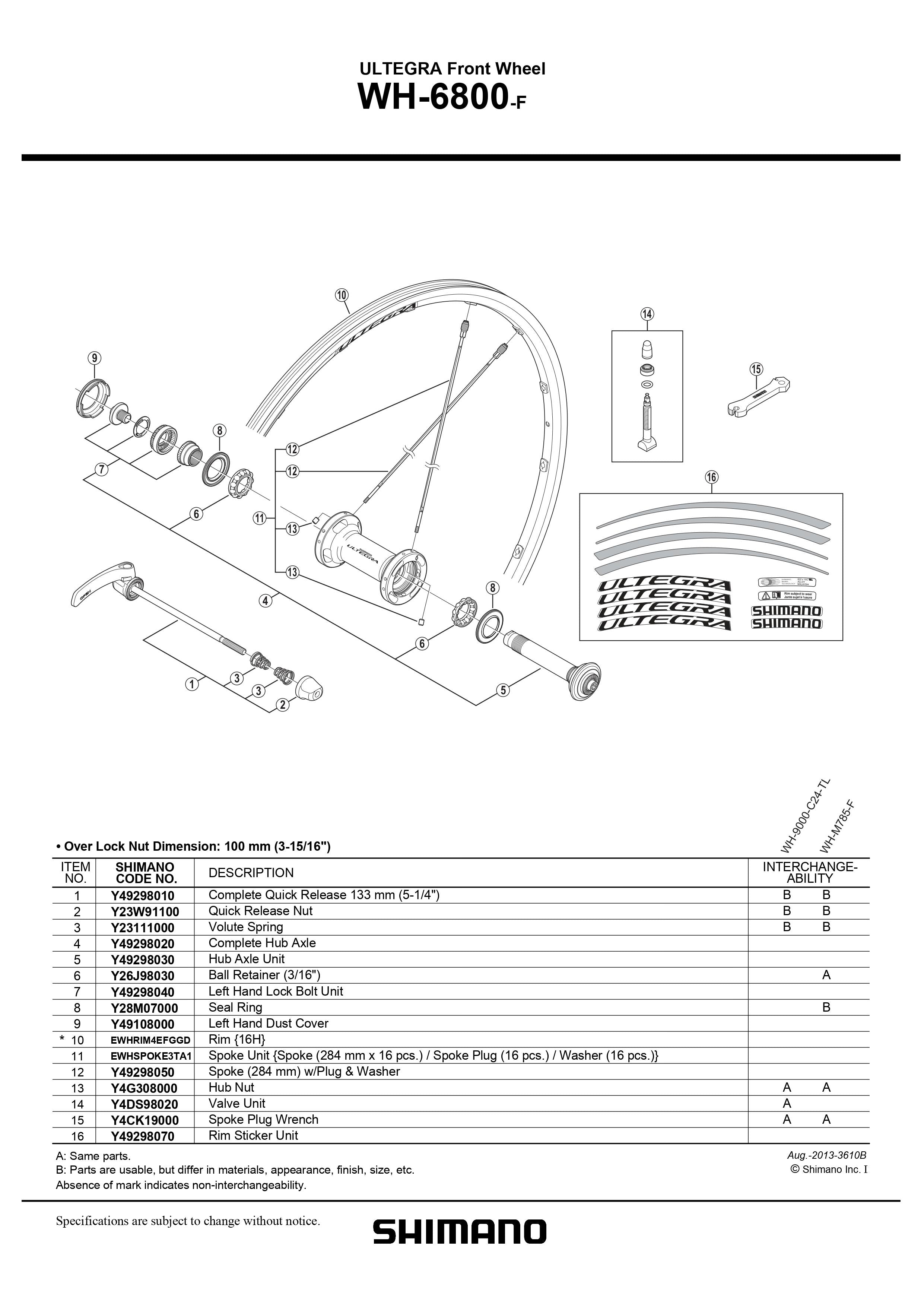 Shimano ultegra front fashion wheel