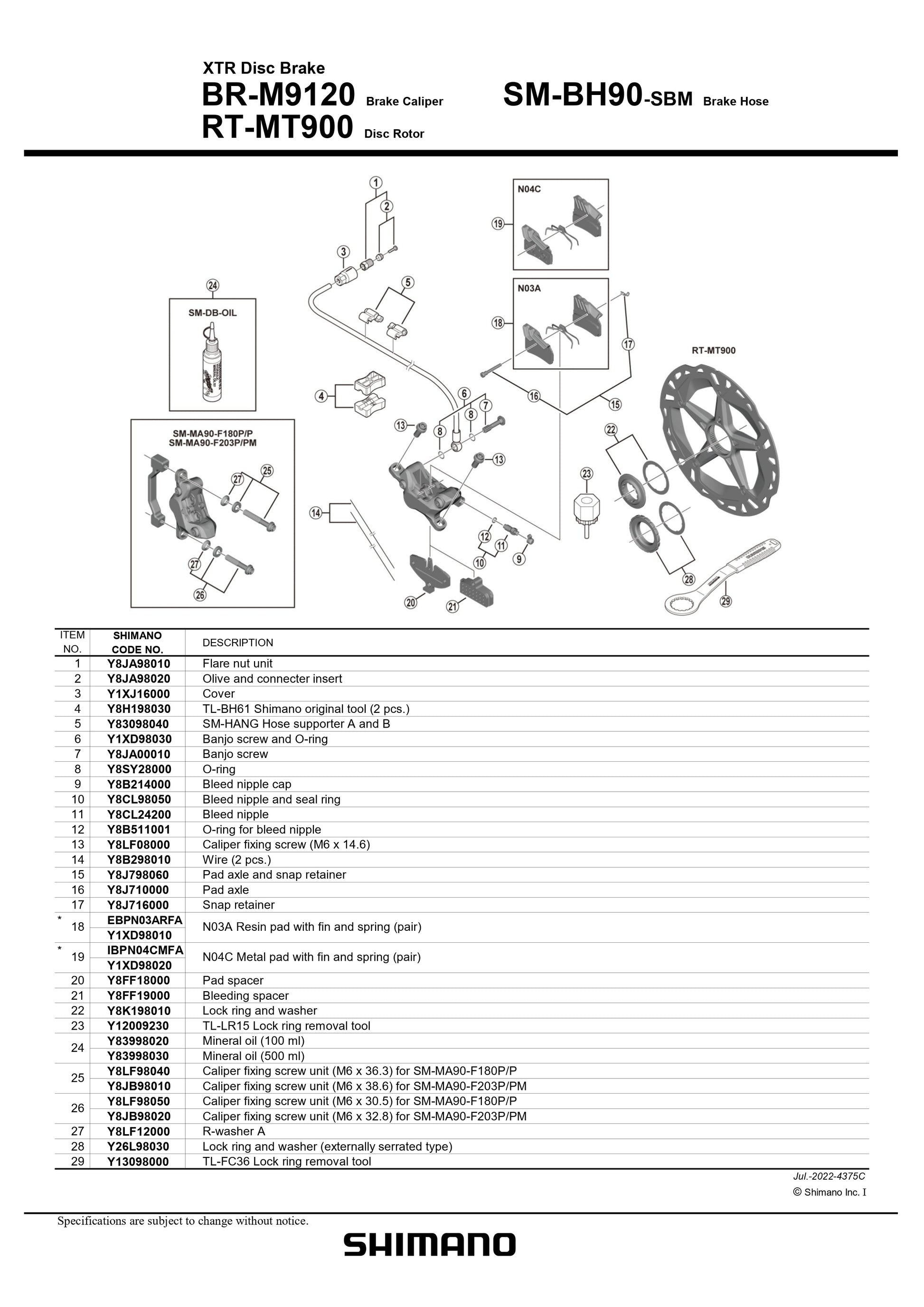 SHIMANO XTR RT-MT900 Disc Brake Centerlock Rotor-Pit Crew Cycles