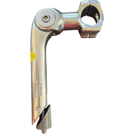 ULTRACYCLE Os Adjustable Quill Stem 1-1/8'' Aluminum 31.8mm x 85mm Angle 0-55 Silver-Pit Crew Cycles