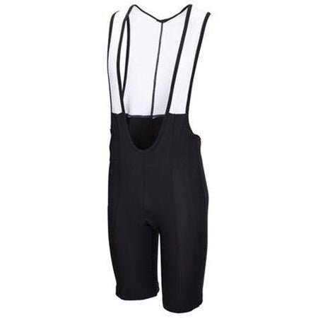 BASIK Flat Seam Mens 8 Panel Bib Shorts Black/White Md-Pit Crew Cycles