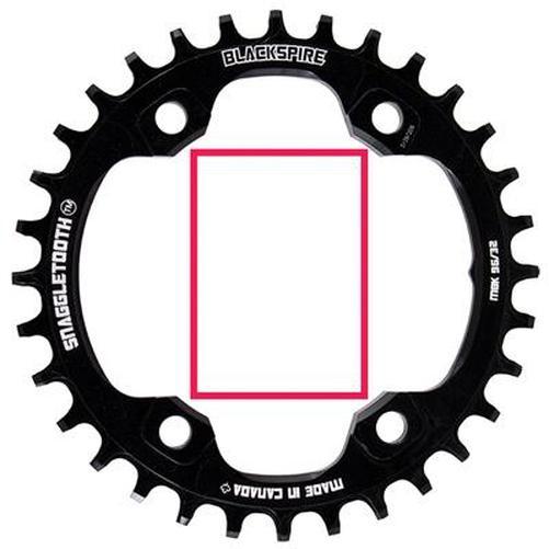 BLACKSPIRE Snaggletooth Chainring Narrow Wide Fits Shimano Xt M8000 Black 34T-Pit Crew Cycles