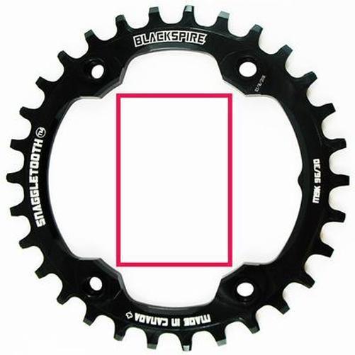 BLACKSPIRE Snaggletooth Narrow Wide Chainring Fits Shimano M9000/M9020 Black 30T-Pit Crew Cycles